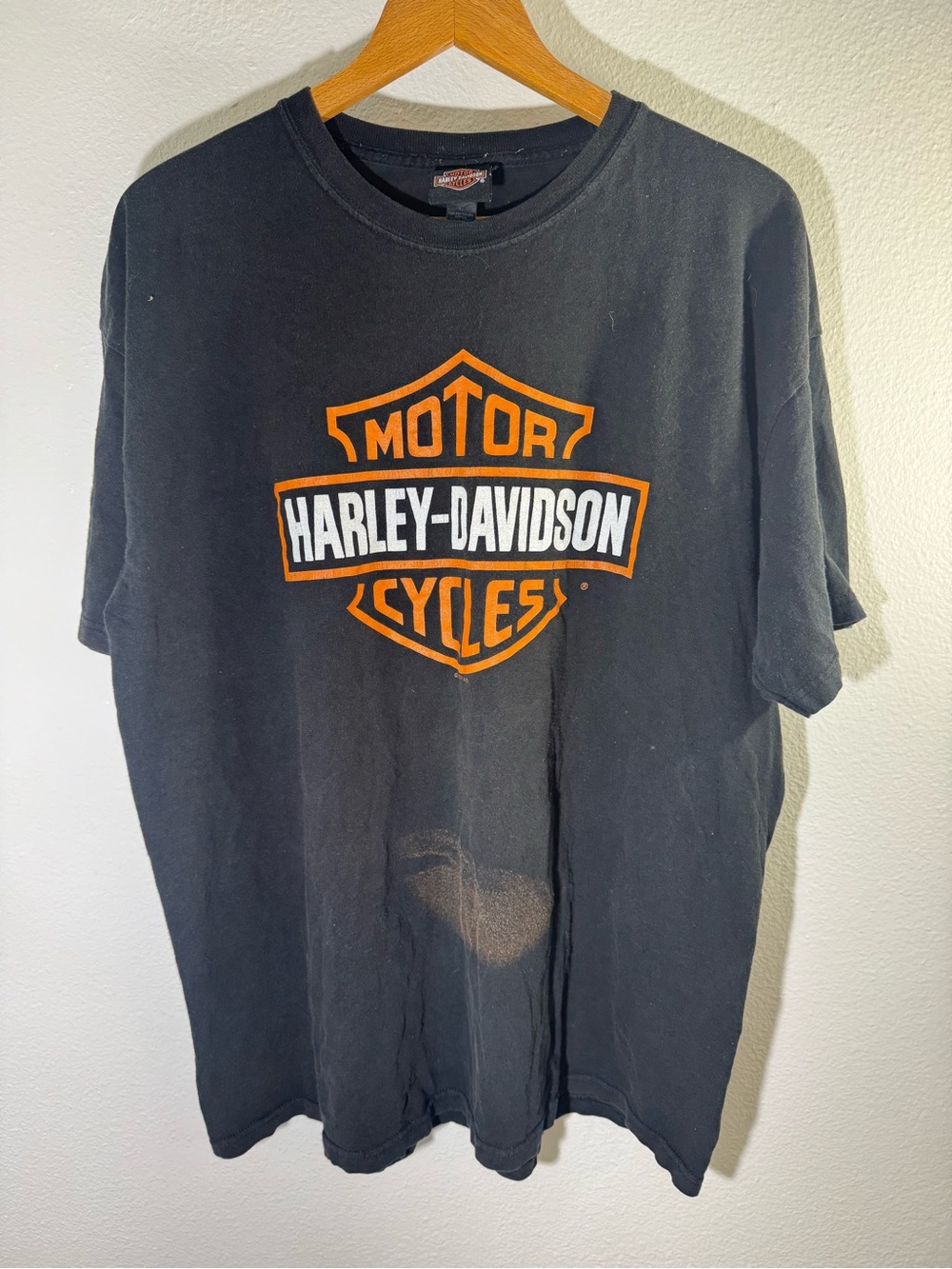 Harley-Davidson Mens Black Logo Tee Vreelands Bloomsburg PA T-Shirt Large